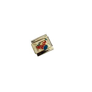 Red Drum Set Music Band Italian Charm Bracelet Link 9mm Stainless Steel Y2K NEW